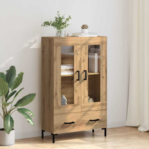 vidaXL Skåp med låda Artisan Ek 69,5 x 31 x 115 cm Konstruerat trä