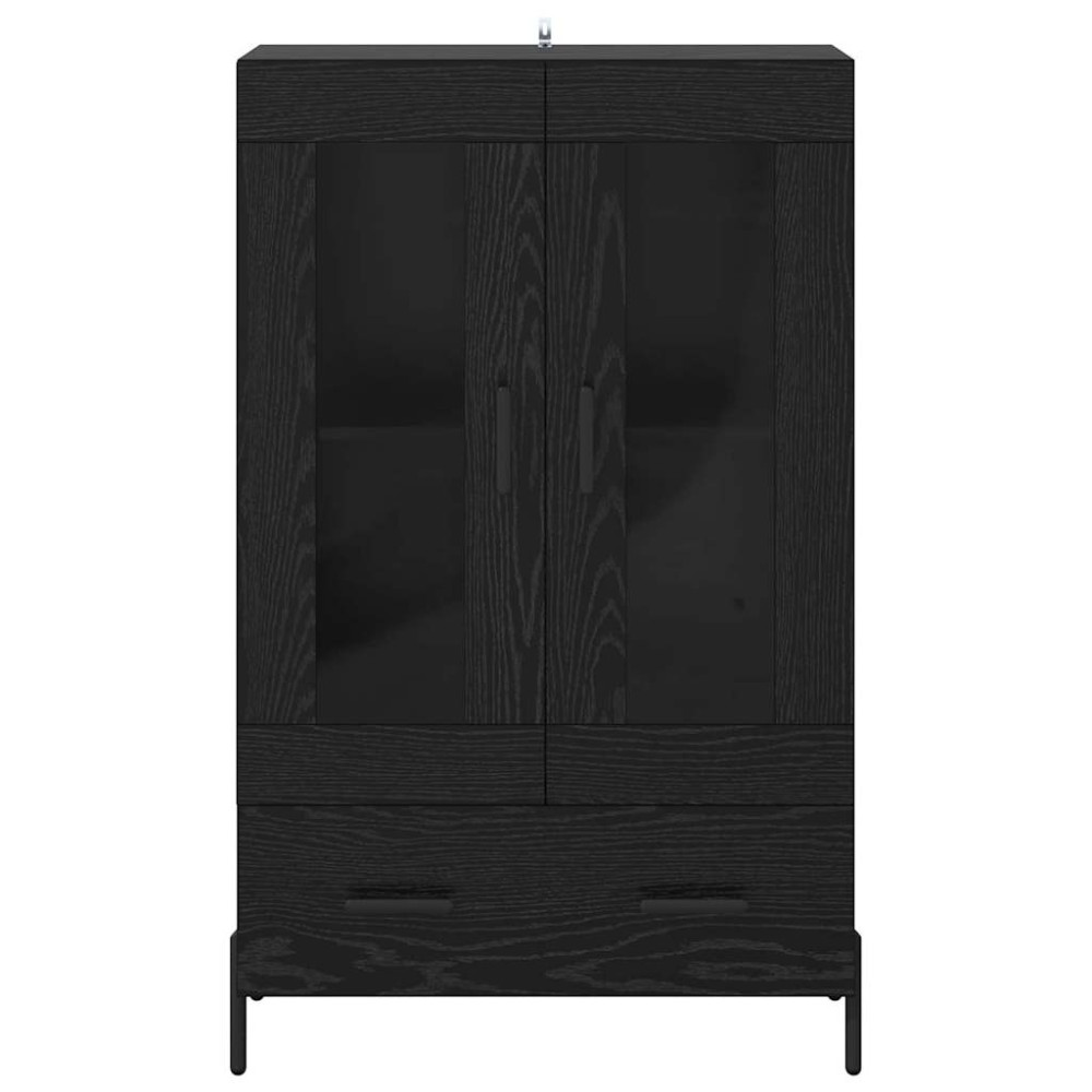 Produktbild för Skåp Corona Svart Ek 69,5 x 31 x 115 cm Konstruerat trä