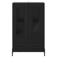 Produktbild för Skåp Corona Svart Ek 69,5 x 31 x 115 cm Konstruerat trä