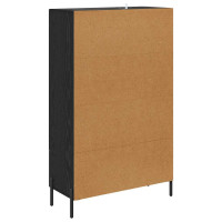 Produktbild för Skåp Corona Svart Ek 69,5 x 31 x 115 cm Konstruerat trä