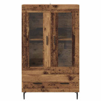 Produktbild för Skåp med låda Gammalt trä 69,5 x 31 x 115 cm Konstruerat trä