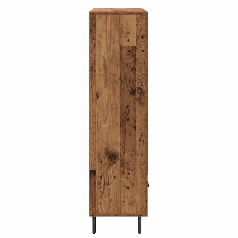 Produktbild för Skåp med låda Gammalt trä 69,5 x 31 x 115 cm Konstruerat trä