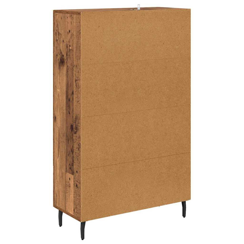 Produktbild för Skåp med låda Gammalt trä 69,5 x 31 x 115 cm Konstruerat trä