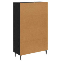 Produktbild för Skåp med låda Svart Ek 69,5 x 31 x 115 cm Konstruerat trä