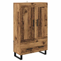 Produktbild för Skåp med låda Gammalt trä 69,5 x 31 x 115 cm Konstruerat trä