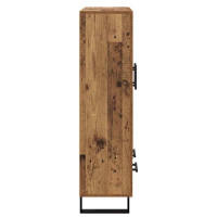 Produktbild för Skåp med låda Gammalt trä 69,5 x 31 x 115 cm Konstruerat trä