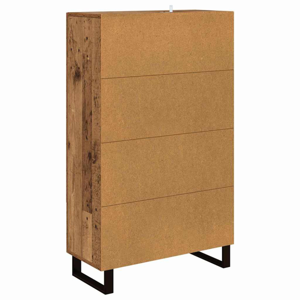 Produktbild för Skåp med låda Gammalt trä 69,5 x 31 x 115 cm Konstruerat trä