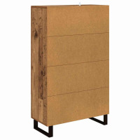 Produktbild för Skåp med låda Gammalt trä 69,5 x 31 x 115 cm Konstruerat trä
