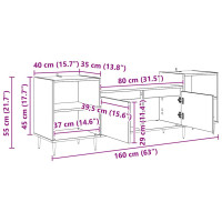 Produktbild för TV-skåp Gammalt trä 160 x 35 x 55 cm Konstruerat trä