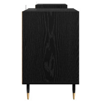 Produktbild för TV-skåp Svart Ek 160 x 35 x 55 cm Konstruerat trä