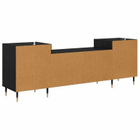 Produktbild för TV-skåp Svart Ek 160 x 35 x 55 cm Konstruerat trä