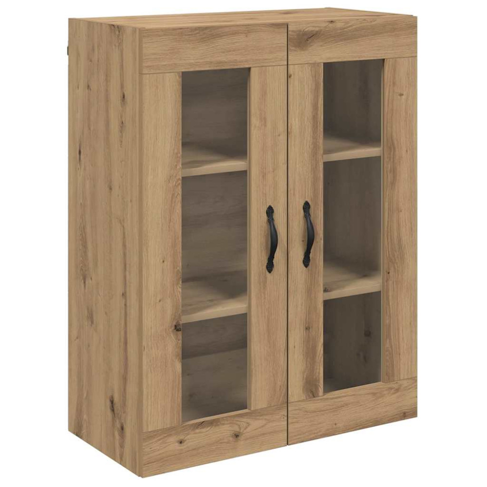 Produktbild för Väggskåp Artisan Ek 69,5 x 34 x 90 cm Konstruerat trä och glas
