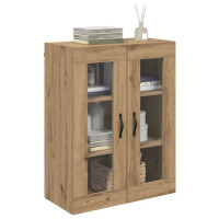 Produktbild för Väggskåp Artisan Ek 69,5 x 34 x 90 cm Konstruerat trä och glas