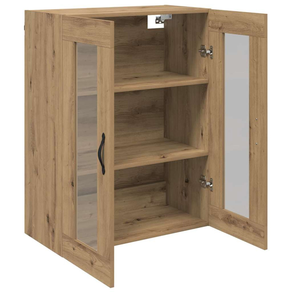 Produktbild för Väggskåp Artisan Ek 69,5 x 34 x 90 cm Konstruerat trä och glas
