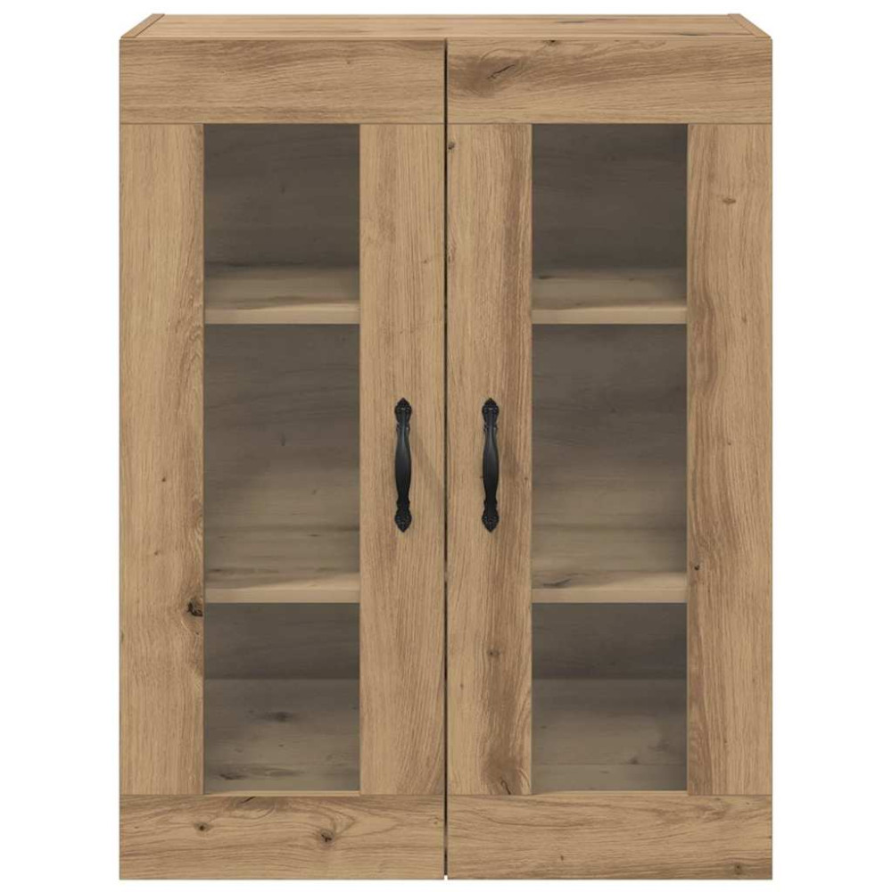 Produktbild för Väggskåp Artisan Ek 69,5 x 34 x 90 cm Konstruerat trä och glas