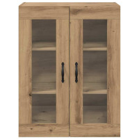 Produktbild för Väggskåp Artisan Ek 69,5 x 34 x 90 cm Konstruerat trä och glas