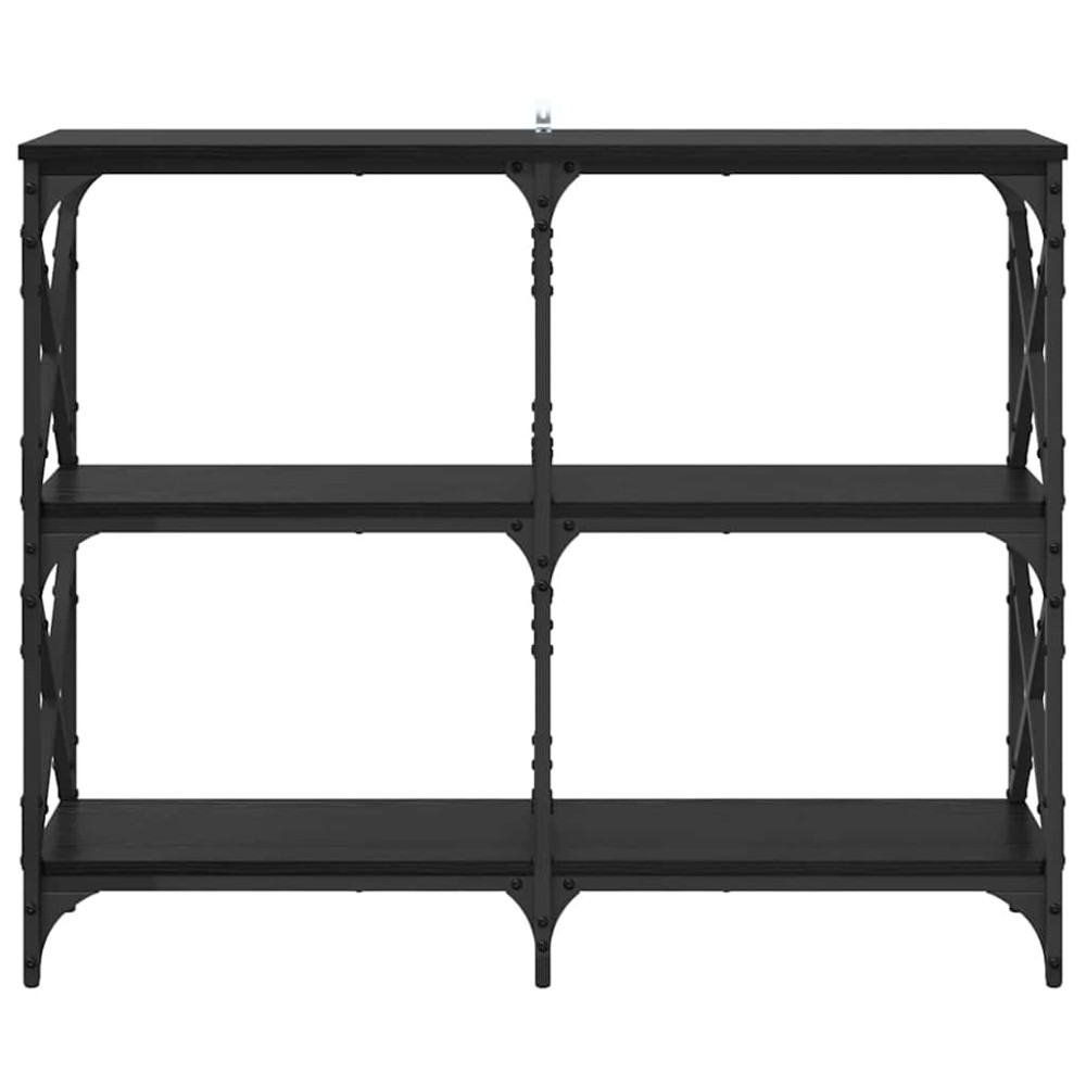 Produktbild för Konsolbord Svart Ek 100 x 28 x 80,5 cm Konstruerat trä