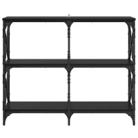 Produktbild för Konsolbord Svart Ek 100 x 28 x 80,5 cm Konstruerat trä