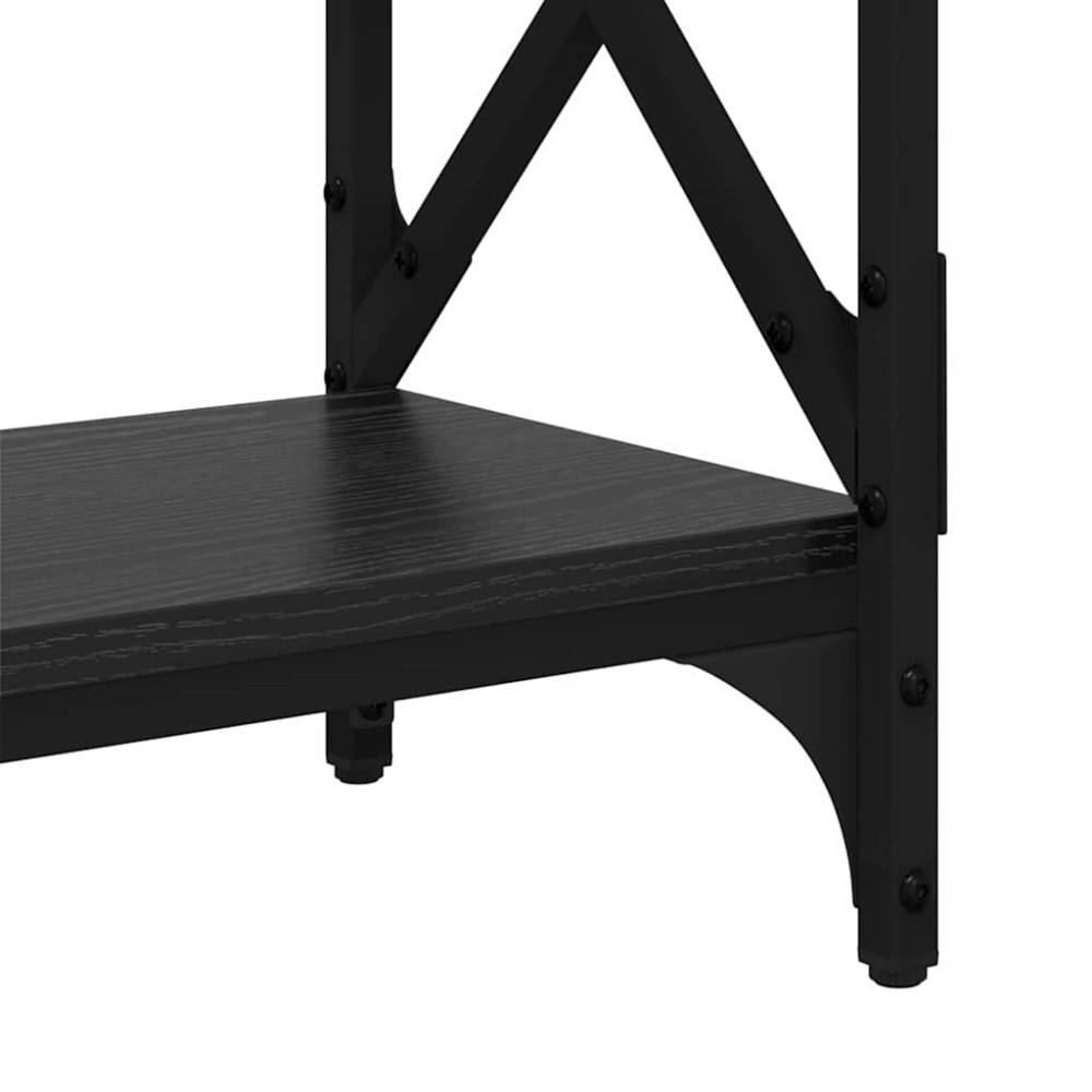 Produktbild för Konsolbord Svart Ek 100 x 28 x 80,5 cm Konstruerat trä