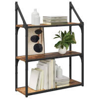 Produktbild för Vägg hylla Gammalt trä 60 x 21 x 78,5 cm Konstruerat trä