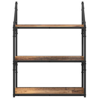 Produktbild för Vägg hylla Gammalt trä 60 x 21 x 78,5 cm Konstruerat trä