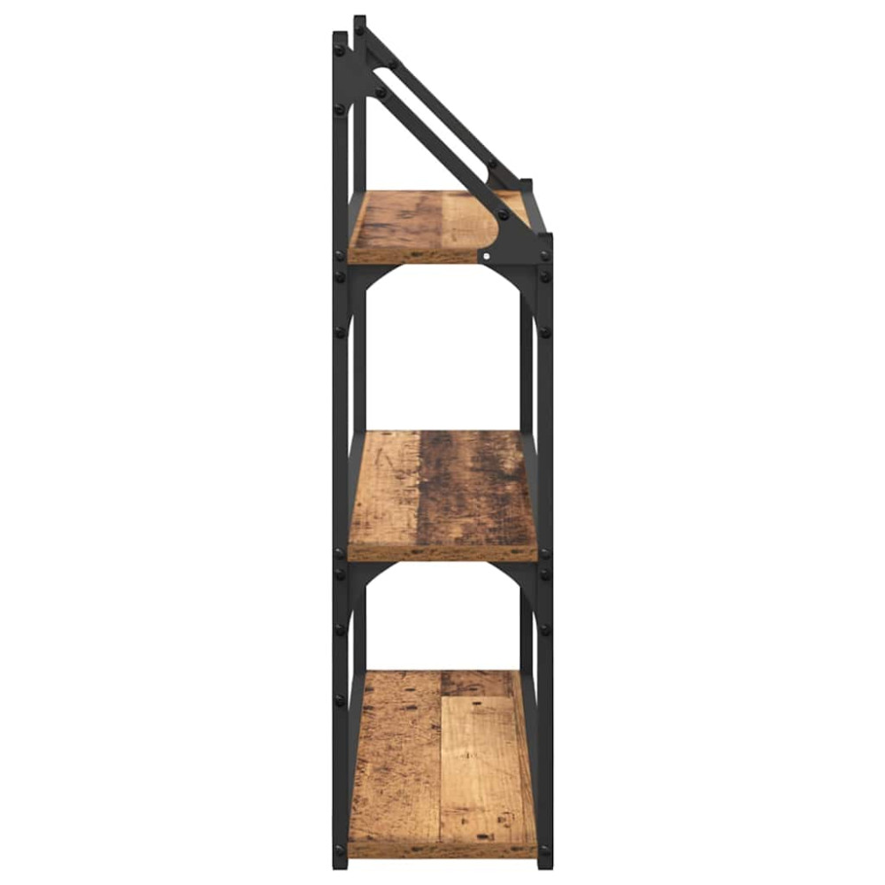 Produktbild för Vägg hylla Gammalt trä 60 x 21 x 78,5 cm Konstruerat trä