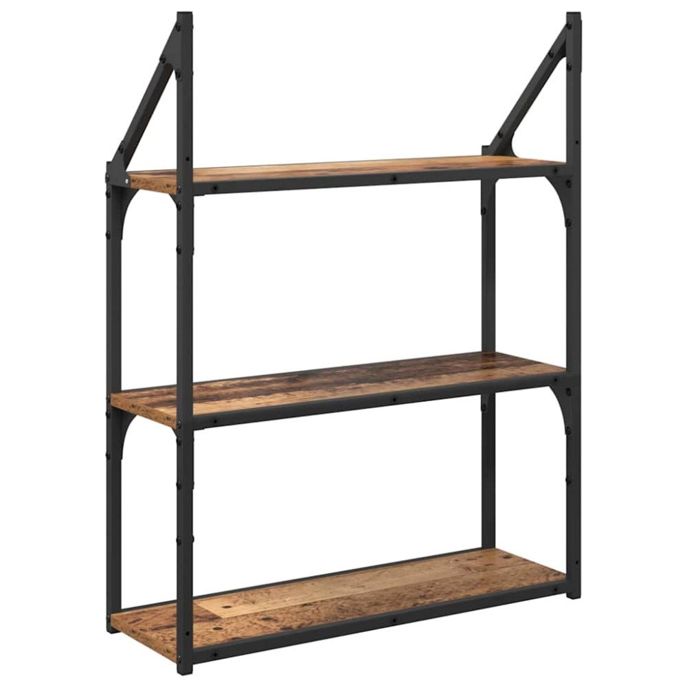 Produktbild för Vägg hylla Gammalt trä 60 x 21 x 78,5 cm Konstruerat trä