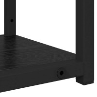 Produktbild för Vägg hylla med hylla Svart Ek 60 x 21 x 78,5 cm Konstruerat trä