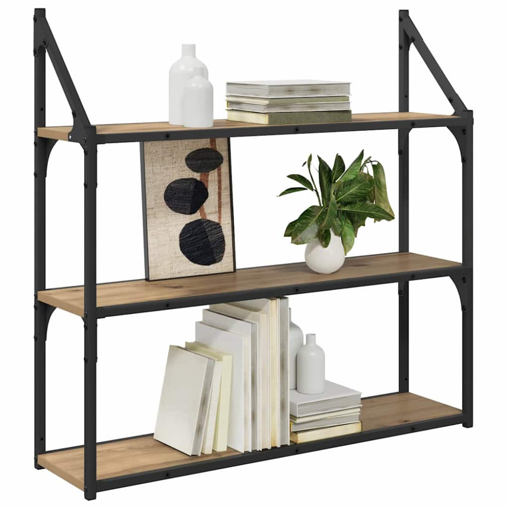 Produktbild för Vägg hylla Artisan Ek 80 x 21 x 78,5 cm Konstruerat trä