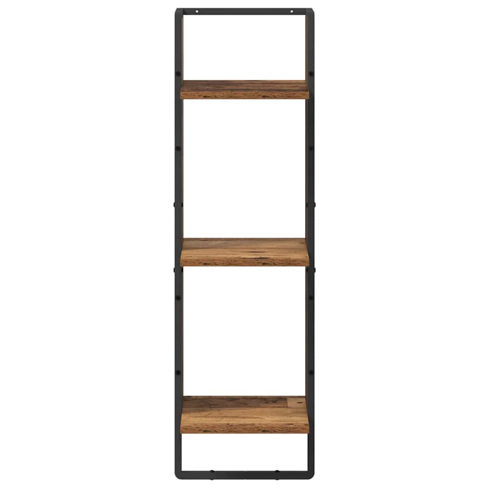 Produktbild för Vägg hylla Gammalt trä 30 x 25 x 100 cm Konstruerat trä