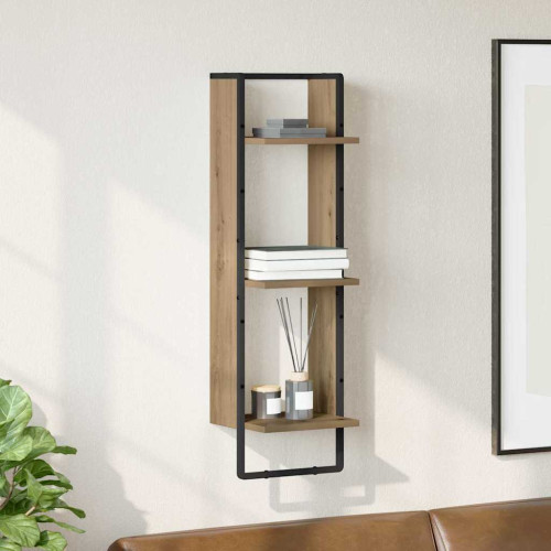 vidaXL Vägg hylla Artisan Ek 30 x 25 x 100 cm Konstruerat trä