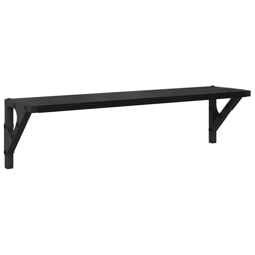 Produktbild för Vägg hyllor 2 pcs Svart Ek 60 x 15 x 15,5 cm Konstruerat trä