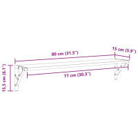Produktbild för Vägg hyllor 2 pcs Artisan Ek 80 x 15 x 15,5 cm Konstruerat trä