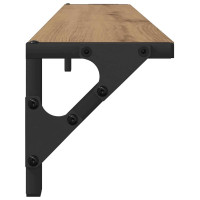 Produktbild för Vägg hyllor 2 pcs Artisan Ek 80 x 15 x 15,5 cm Konstruerat trä