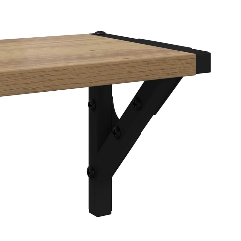 Produktbild för Vägg hyllor 2 pcs Artisan Ek 80 x 15 x 15,5 cm Konstruerat trä