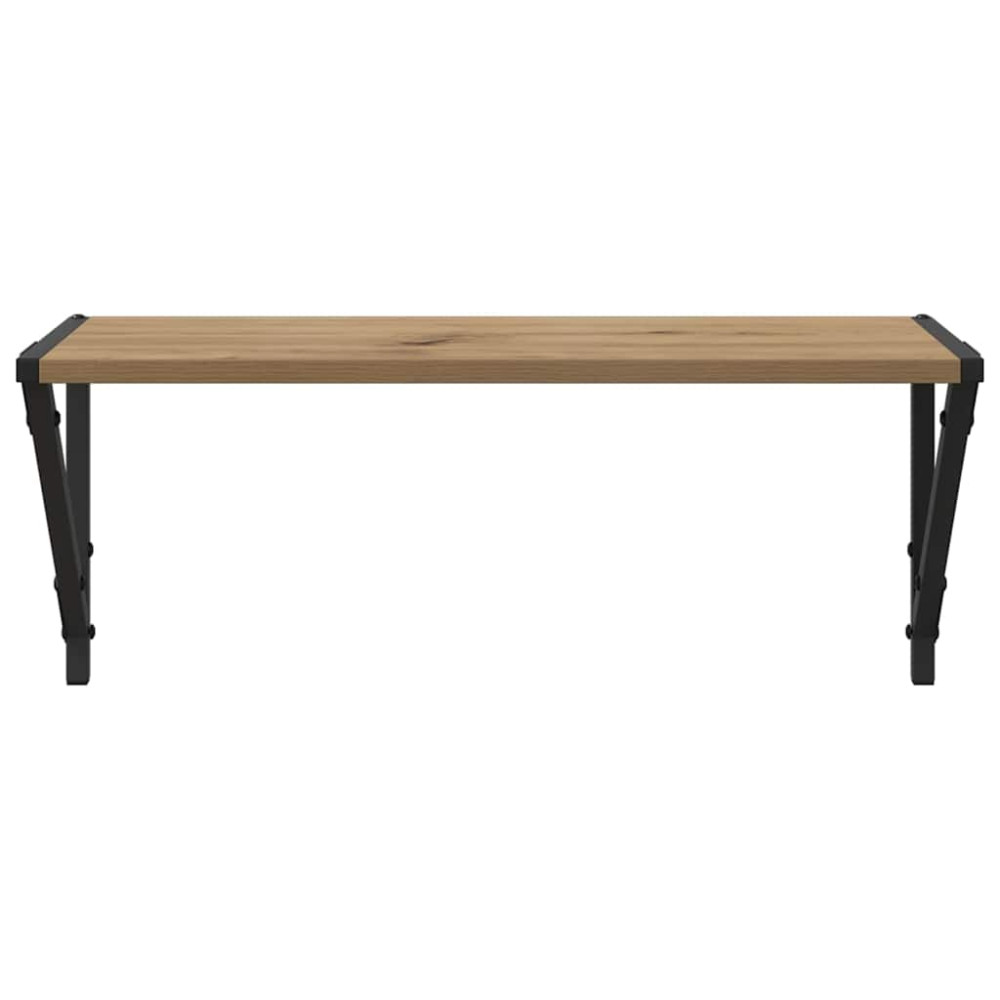 Produktbild för Vägg hyllor 2 pcs Artisan Ek 60 x 25 x 25,5 cm Konstruerat trä