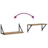 Produktbild för Vägg hyllor 2 pcs Artisan Ek 60 x 25 x 25,5 cm Konstruerat trä