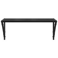 Produktbild för Vägg hyllor 2 pcs Svart Ek 60 x 25 x 25,5 cm Konstruerat trä