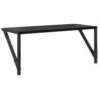 Produktbild för Vägg hyllor 2 pcs Svart Ek 60 x 25 x 25,5 cm Konstruerat trä