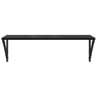 Produktbild för Vägg hyllor 2 pcs Svart Ek 80 x 25 x 25,5 cm Konstruerat trä