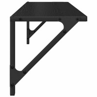 Produktbild för Vägg hyllor 2 pcs Svart Ek 80 x 25 x 25,5 cm Konstruerat trä