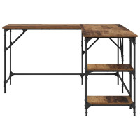 Produktbild för Skrivbord Gammalt trä 139 x 139 x 75 cm Konstruerat trä