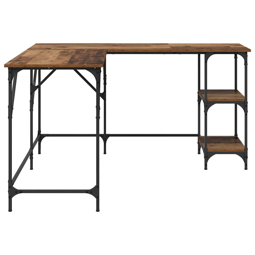Produktbild för Skrivbord Gammalt trä 139 x 139 x 75 cm Konstruerat trä