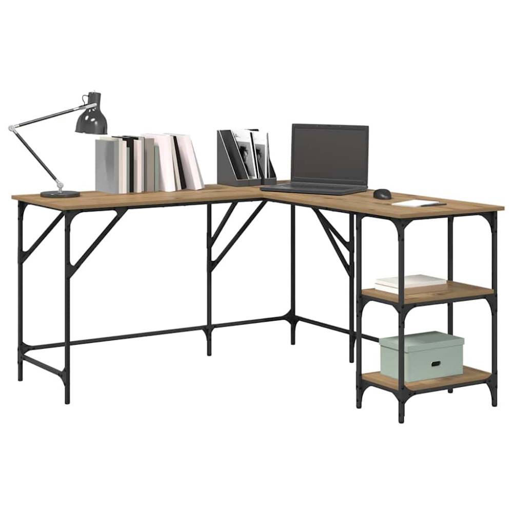 Produktbild för Skrivbord Artisan Ek 139 x 139 x 75 cm Konstruerat trä