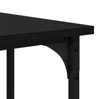 Produktbild för Skrivbord Svart Ek 139 x 139 x 75 cm Konstruerat trä