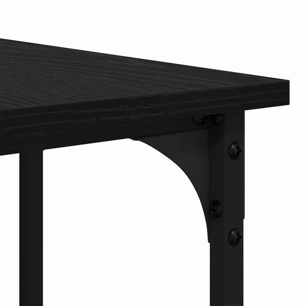 Produktbild för Skrivbord Svart Ek 139 x 139 x 75 cm Konstruerat trä