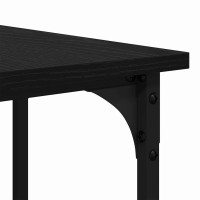 Produktbild för Skrivbord Svart Ek 139 x 139 x 75 cm Konstruerat trä