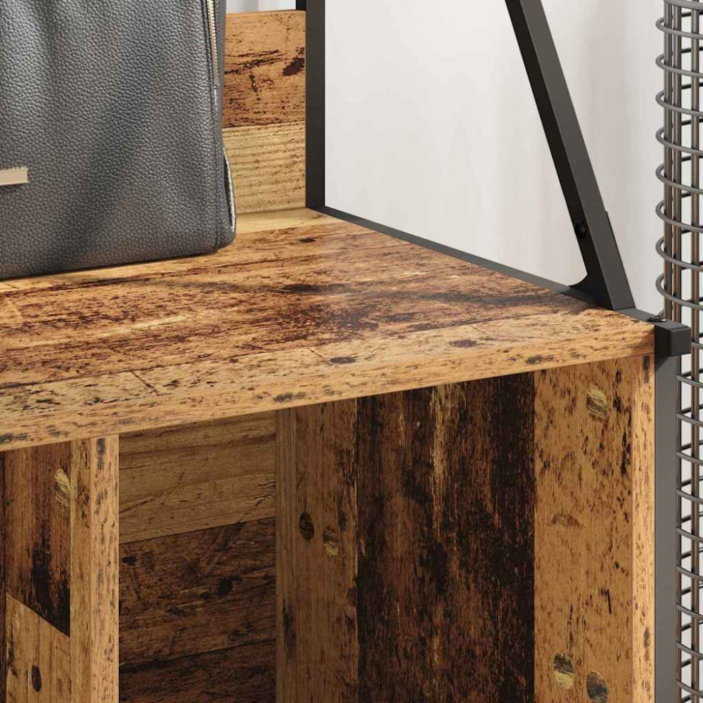Produktbild för Klädhängare Gammalt trä 100 x 41 x 184 cm Konstruerat trä