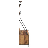 Produktbild för Klädhängare Gammalt trä 100 x 41 x 184 cm Konstruerat trä