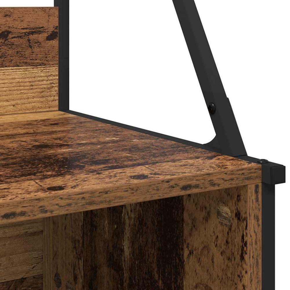 Produktbild för Klädhängare Gammalt trä 100 x 41 x 184 cm Konstruerat trä